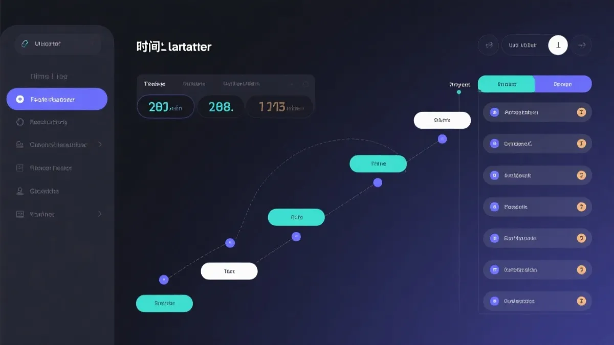 时间线与列表UI示意图